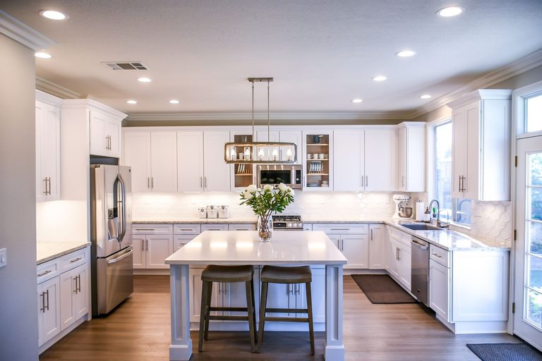 Renovated luxury kitchen interior